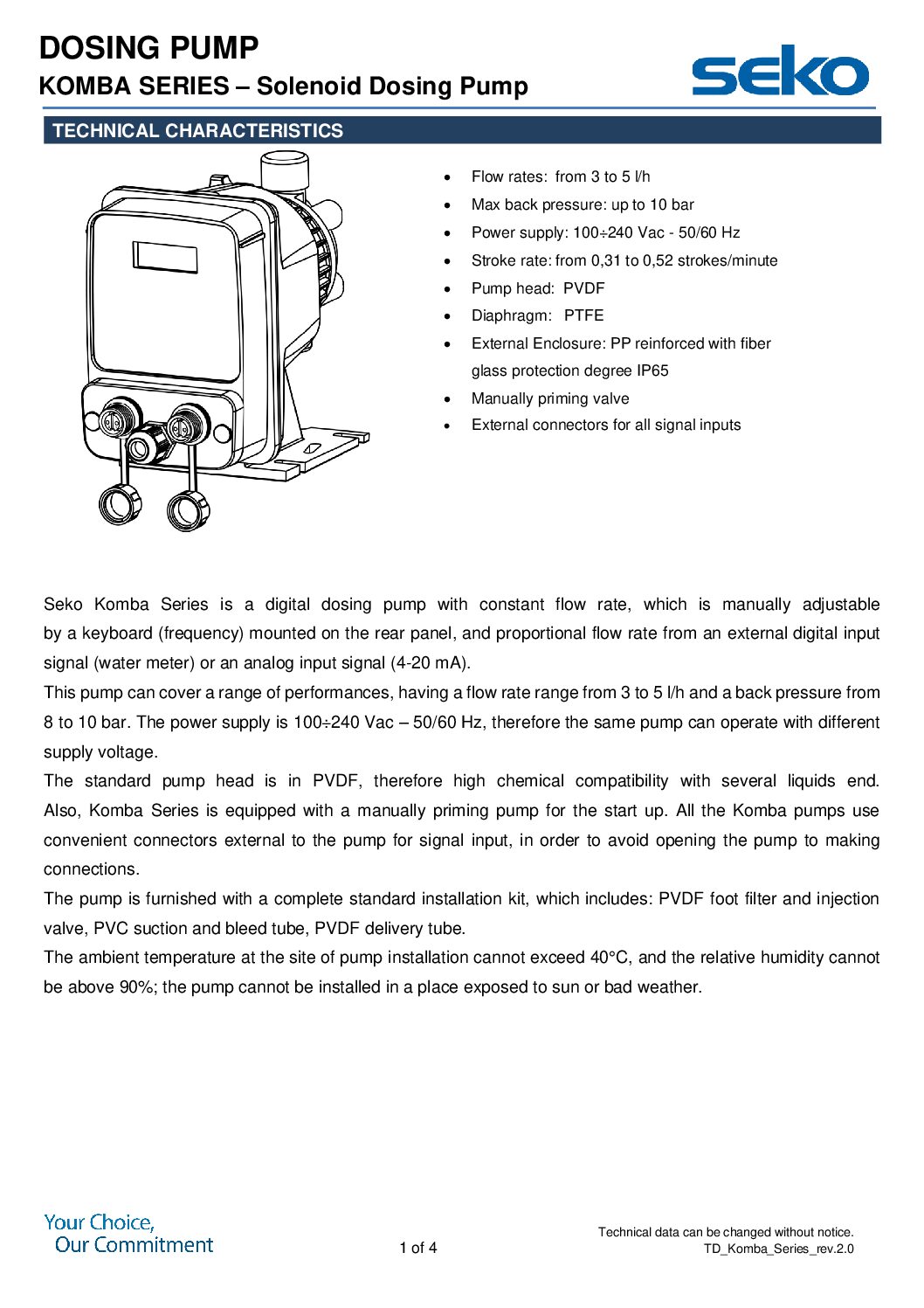 Seko Dosing Pump Oman Muscat | Professional Chemical Metering by UV Water Systems 3 Seko Dosing Pump Oman Muscat | Professional Chemical Metering by UV Water Systems - Image 2