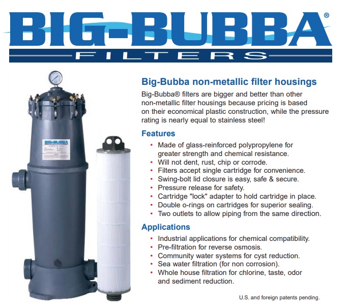 Big Bubba BBH-150 Non-Metallic Filter Housing Oman Muscat 2