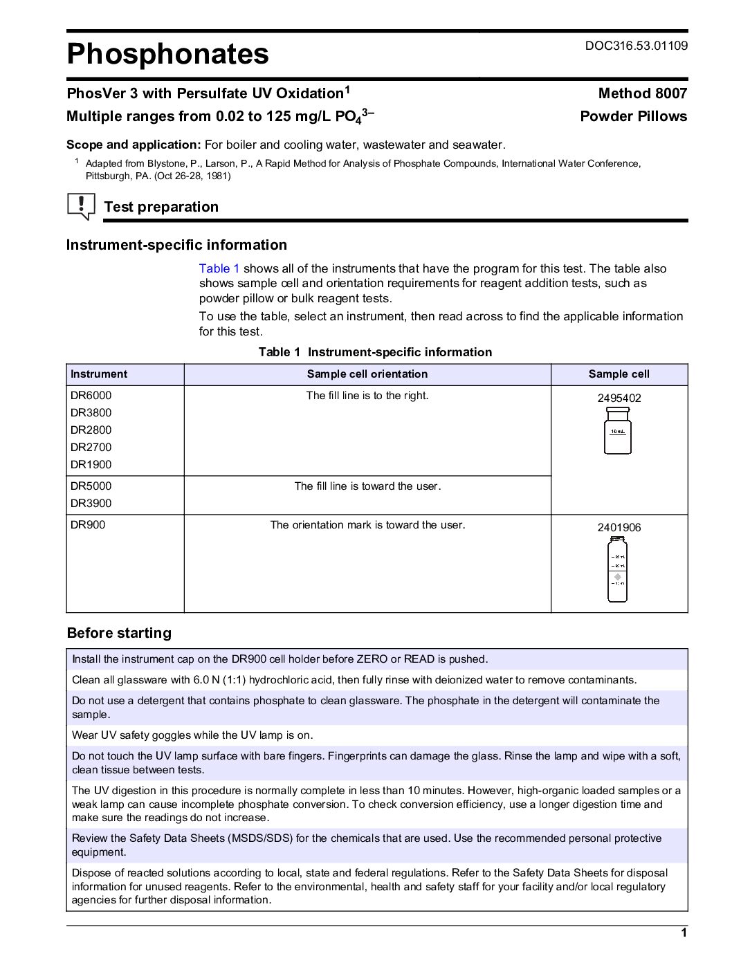 HACH Phosphate Reagent 2106069 | For Water Analysis | UV Water Systems Oman 3 HACH Phosphate Reagent 2106069 | For Water Analysis | UV Water Systems Oman - Image 2