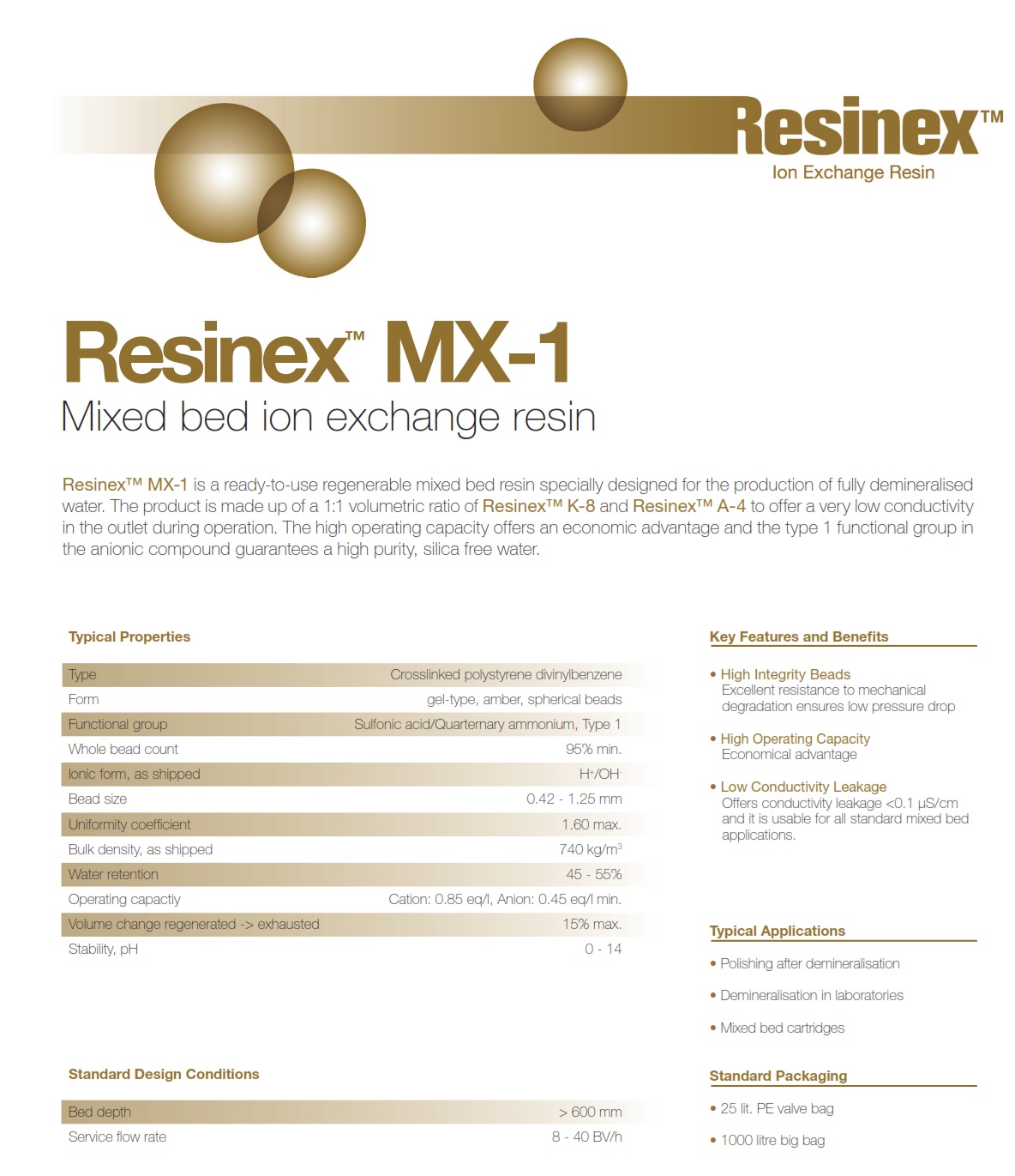 mixed bed ion exchange resin Oman