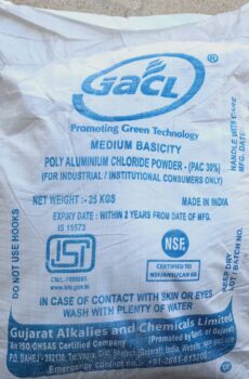 Poly Aluminium Chloride Oman Muscat PAC 30% Medium Basicity 25 Kg Bag GACL India