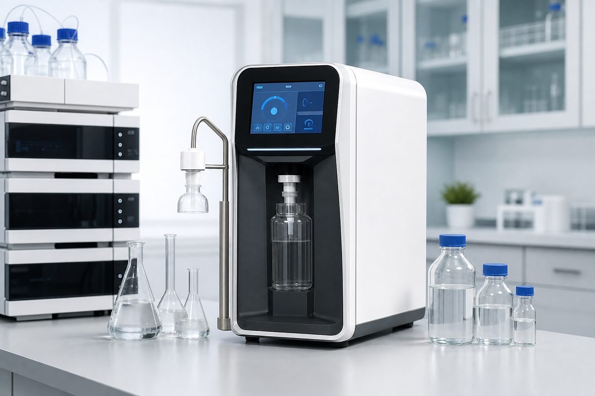 Sartorius Arium Oman lab water system with TOC monitor and RO pre-treatment