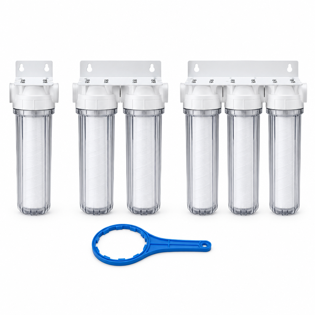 10 Inch Water Filter Housing Oman – Single, Double & Triple Slim Filter Sets 1 10 inch water filter housing Oman single double triple