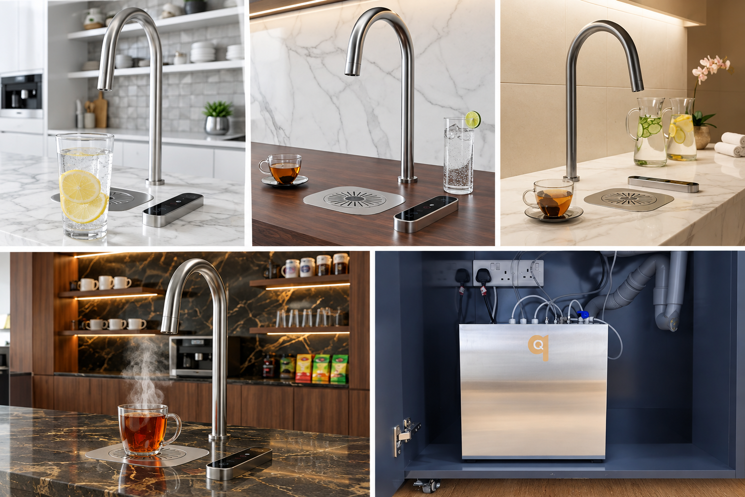 Quatreau The Q boiling water tap Oman with under-sink hydration unit