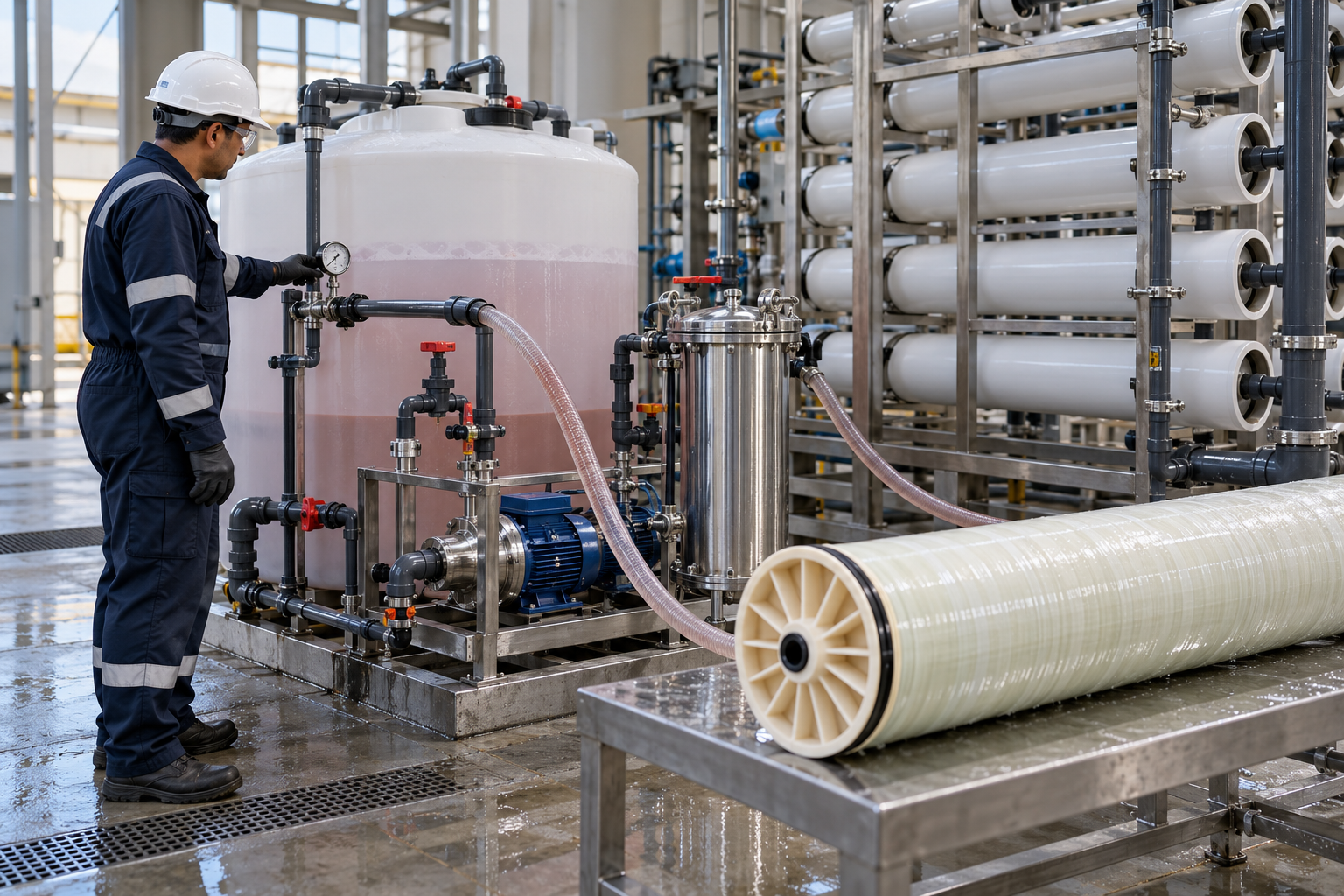 Veolia Hydrex membrane cleaner chemicals for RO systems