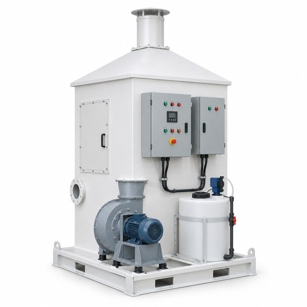 Odour Control System Oman – Best Integrity H2S Scrubber up to 8500 m³/h 1 odour control system Oman - H2S odour control unit