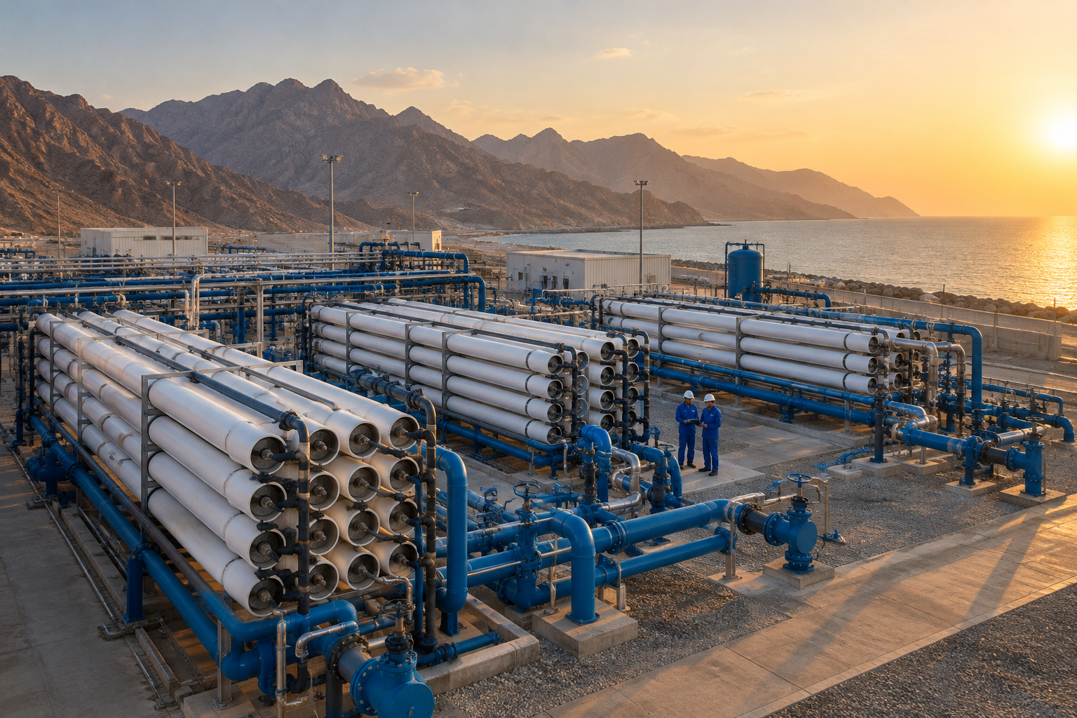 Oman water treatment market - desalination plant on the Oman coast